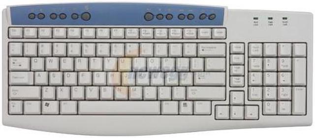 LITE-ON SK-2690 White & Blue Keyboard - Newegg.com