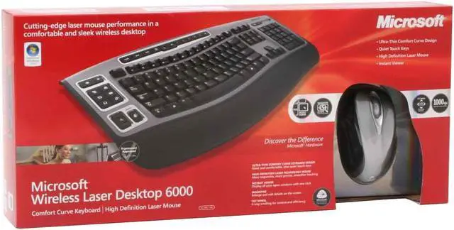 Alt view image 6 of 6 - Microsoft Wireless Laser Desktop 6000 V2