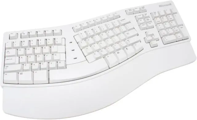 Main image of Microsoft A13-00002S White 104 Normal Keys USB or PS/2 Ergonomic Natural Keyboard Elite - OEM