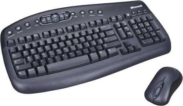 Main image of Microsoft BV3-00003 Black 102 Normal Keys 17 Function Keys RF Wireless Standard Optical Desktop 1000 - OEM