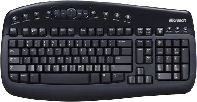 Alt view image 2 of 7 - Microsoft BV3-00003 Black 102 Normal Keys 17 Function Keys RF Wireless Standard Optical Desktop 1000 - OEM