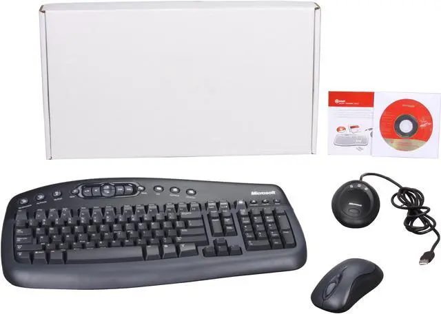 Alt view image 7 of 7 - Microsoft BV3-00003 Black 102 Normal Keys 17 Function Keys RF Wireless Standard Optical Desktop 1000 - OEM