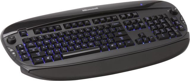 Microsoft 9VU-00001 Black 104 Normal Keys USB Wired Ergonomic Reclusa  Gaming Keyboard