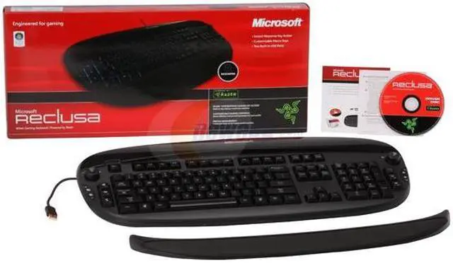 Alt view image 5 of 5 - Microsoft 9VU-00001 Black 104 Normal Keys USB Wired Ergonomic Reclusa Gaming Keyboard