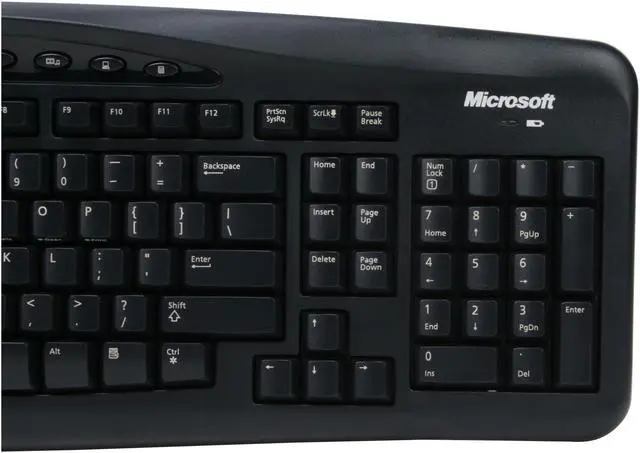 Alt view image 5 of 15 - Microsoft M7A-00001 Black 103 Normal Keys 10 Function Keys Wireless Standard Optical Desktop 700 v2