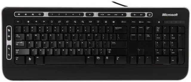 Alt view image 2 of 4 - Microsoft J93-00001 Black 104 Normal Keys 21 Function Keys USB Wired Slim Digital Media Keyboard 3000