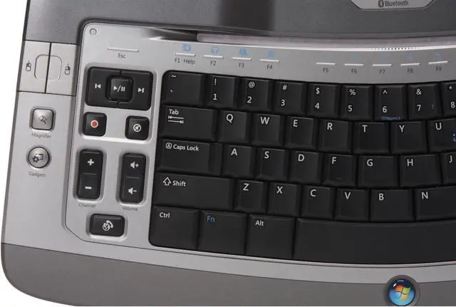 Alt view image 3 of 12 - Microsoft USB 2.4 GHz Bluetooth Wireless Entertainment Desktop 7000 - OEM