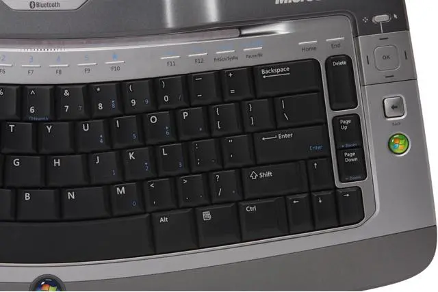 Alt view image 5 of 12 - Microsoft USB 2.4 GHz Bluetooth Wireless Entertainment Desktop 7000 - OEM