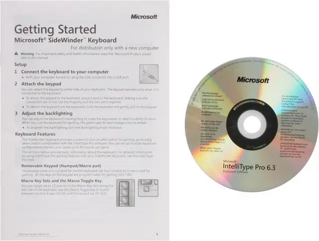Alt view image 10 of 10 - Microsoft Sidewinder X6 AGB-00019S Black 104 Normal Keys 15 Function Keys USB Wired Ergonomic Keyboard - OEM