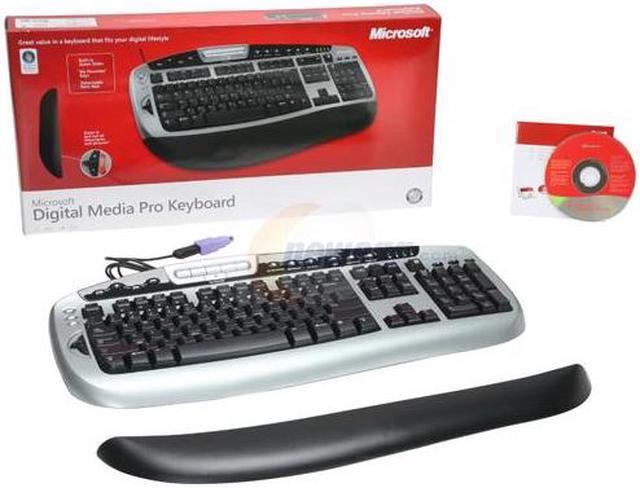 Alt view image 4 of 4 - Microsoft Digital Media Pro BX1-00005 2-Tone 105 Normal Keys 22 Function Keys + 1 Zoom Slider Function Keys USB or PS/2 Wired Standard Keyboard