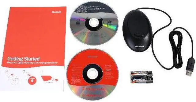 Alt view image 2 of 3 - Microsoft BZ5-00002 2-Tone 105 Normal Keys 22 Function Keys USB Wired Standard Desktop with Fingerprint Reader Mouse Included