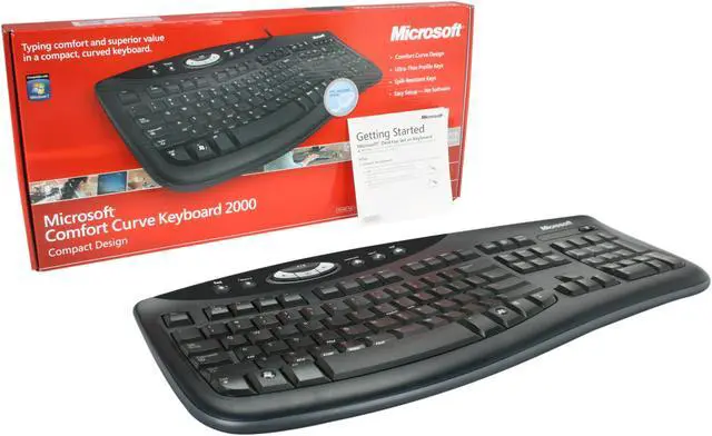 Alt view image 4 of 4 - Microsoft Comfort Curve Keyboard 2000