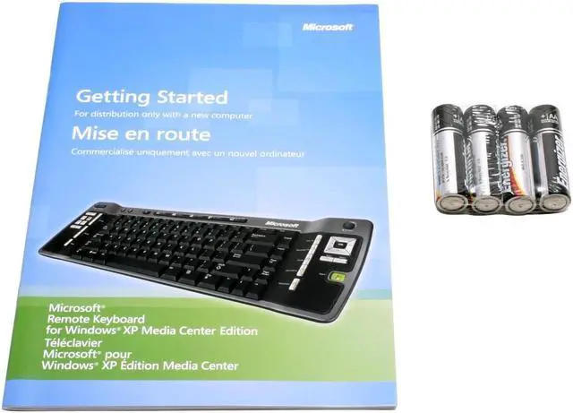 Alt view image 2 of 3 - Microsoft Keyboard for MCE ZV1-00010 Black 83 Normal Keys 35 Function Keys IR Wireless Slim Remote Keyboard - OEM