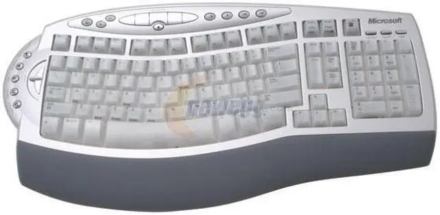 Alt view image 2 of 8 - Microsoft B7T-00001 Silver/White 102 Normal Keys 21 Function Keys PS/2 RF Wireless Ergonomics Laser Desktop 6000 Mouse Included