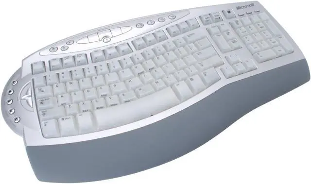 Main image of Microsoft B7T-00001 Silver/Gray 102 Normal Keys 17 Function Keys RF Wireless Ergonomic Laser Desktop 6000 - OEM