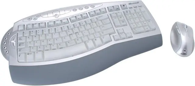 Alt view image 3 of 7 - Microsoft B7T-00001 Silver/Gray 102 Normal Keys 17 Function Keys RF Wireless Ergonomic Laser Desktop 6000 - OEM