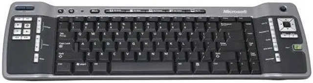 Alt view image 2 of 6 - Microsoft Remote ZV7-00009 Black 83 Normal Keys 36 Function Keys IR Wireless Slim Keyboard for Windows XP Media Center Edition - OEM