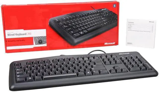 Alt view image 4 of 4 - Microsoft JWD-00046 Black USB Wired Standard Keyboard 200