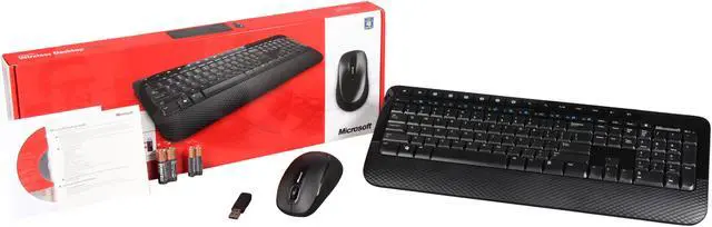 Alt view image 7 of 7 - Microsoft Wireless Desktop 2000, Black - Wireless Keyboard and Mouse Combo with Comfortable Palm Rest.