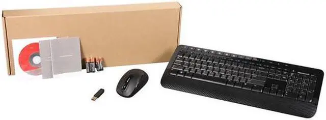 Alt view image 7 of 7 - Microsoft Wireless Desktop 2000 for Business P7K-00001 Black 104 Normal Keys USB RF Wireless Ergonomic Keyboard & Mouse
