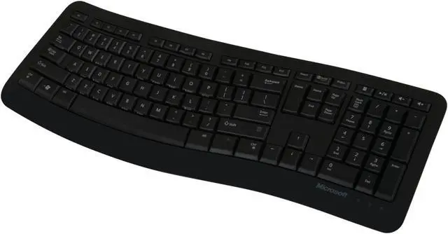 Main image of Microsoft 3XJ-00001 Black 104 Normal Keys USB Wired Ergonomic Comfort Curve Keyboard 3000 for Business