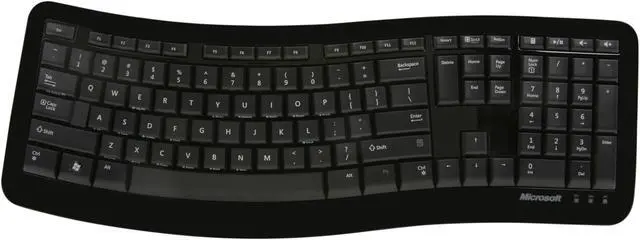 Alt view image 2 of 4 - Microsoft 3XJ-00001 Black 104 Normal Keys USB Wired Ergonomic Comfort Curve Keyboard 3000 for Business