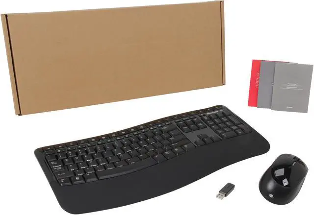 Alt view image 7 of 7 - Microsoft Comfort Desktop 5000 for Business 44Q-00001 Black 104 Normal Keys USB RF Wireless Ergonomic Keyboard & Mouse