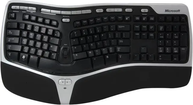 Alt view image 2 of 5 - Microsoft Natural Desktop 7000 4TQ-00001 Black USB RF Wireless Ergonomic Keyboard and Mouse