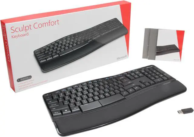 Alt view image 4 of 4 - Microsoft L2 Sculpt Comfort Keyboard V4S-00001 USB RF Wireless Ergonomic Keyboard