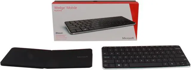 Alt view image 5 of 5 - Microsoft PL2 Wedge Mobile Keyboard U6R-00001 Bluetooth Wireless Mini Keyboard