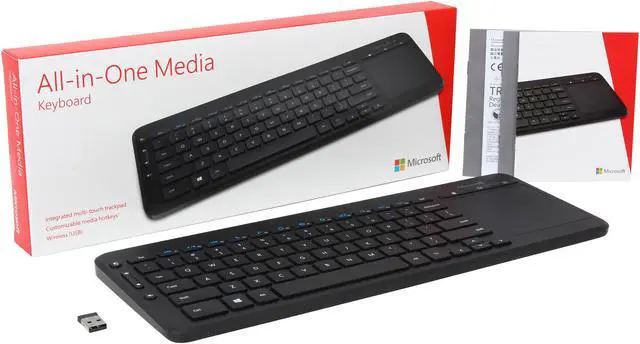 Alt view image 5 of 5 - Microsoft Wireless All-In-One Media Keyboard (N9Z-00001), Black