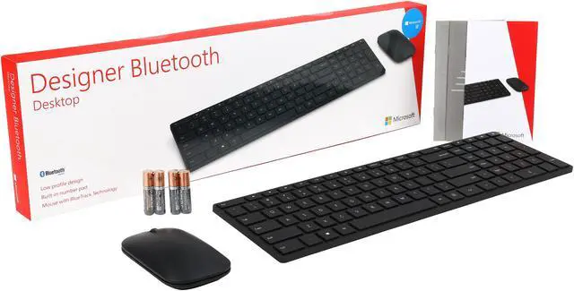 Alt view image 6 of 6 - Microsoft Designer Bluetooth Desktop Keyboard and Mouse - Black. Utra-Thin, Wireless, Bluetooth Keyboard and Mouse Combo. Works with Bluetooth Enabled PCs/Mac