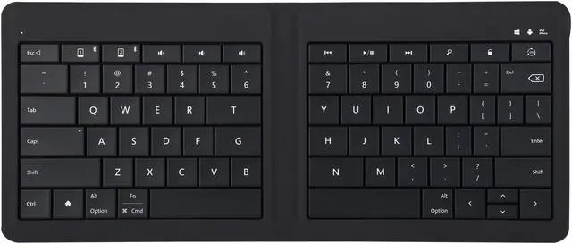 Alt view image 3 of 6 - Microsoft GU5-00001 Black Bluetooth Wireless Slim Universal Foldable Keyboard