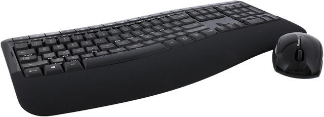 Microsoft Wireless Comfort Desktop 5050 - Black. Wireless, Ergonomic  Keyboard and Mouse Combo. Built-in Palm Rest and Comfort Curve Design.  Customizable Windows Shortcut Keys 