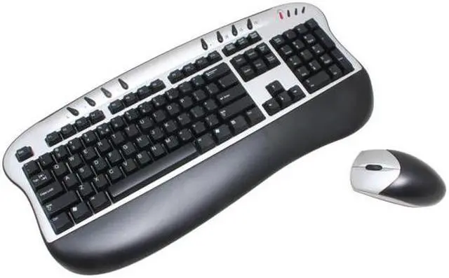Main image of BTC 5213URF Silver & Black 104 Normal Keys 8 Function Keys RF Wireless Standard Inter-Media Wireless Keyboard & Mouse Kit