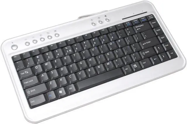 Main image of BTC 6100C Silver & Black 86 Normal Keys 9 Function Keys USB Ultra Slim Multimedia Keyboard