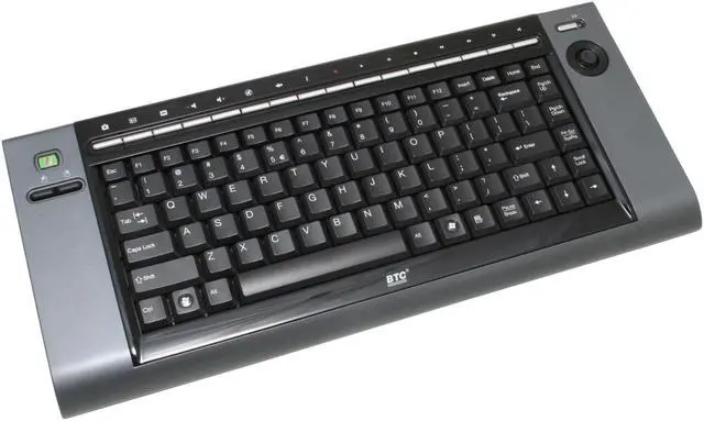 Main image of BTC 9029URF III Gray/Black 86 Normal Keys 17 Function Keys RF Wireless Mini MCE Keyboard for Windows XP Media Center Edition