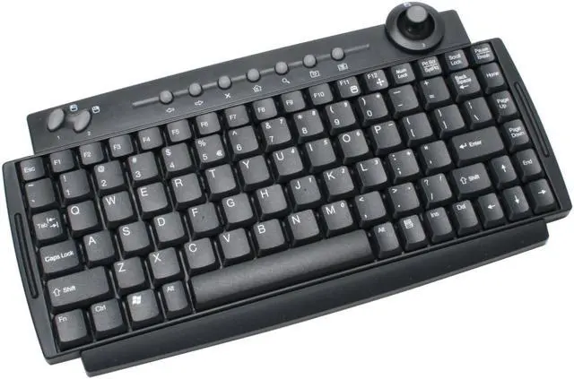 Main image of BTC 9116URF BLACK Black 87 Normal Keys 9 Function Keys RF Wireless Mini Wireless Internet Keyboard With Dual Mode Joystick Mouse