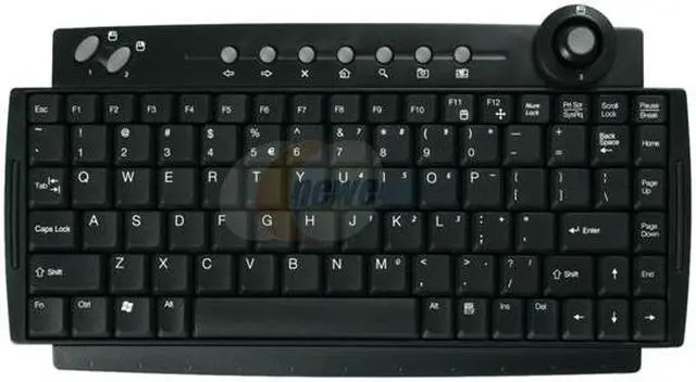 Alt view image 3 of 11 - BTC 9116URF BLACK Black 87 Normal Keys 9 Function Keys RF Wireless Mini Wireless Internet Keyboard With Dual Mode Joystick Mouse