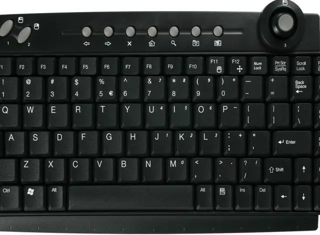 Alt view image 5 of 11 - BTC 9116URF BLACK Black 87 Normal Keys 9 Function Keys RF Wireless Mini Wireless Internet Keyboard With Dual Mode Joystick Mouse