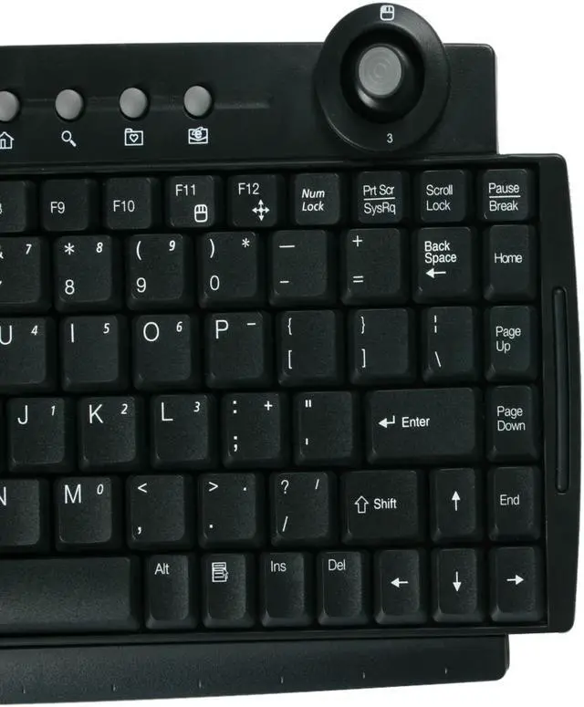 Alt view image 6 of 11 - BTC 9116URF BLACK Black 87 Normal Keys 9 Function Keys RF Wireless Mini Wireless Internet Keyboard With Dual Mode Joystick Mouse