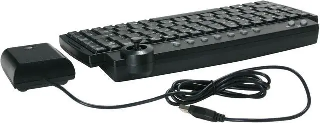 Alt view image 7 of 11 - BTC 9116URF BLACK Black 87 Normal Keys 9 Function Keys RF Wireless Mini Wireless Internet Keyboard With Dual Mode Joystick Mouse