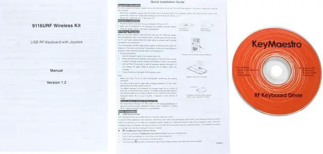 Alt view image 10 of 11 - BTC 9116URF BLACK Black 87 Normal Keys 9 Function Keys RF Wireless Mini Wireless Internet Keyboard With Dual Mode Joystick Mouse