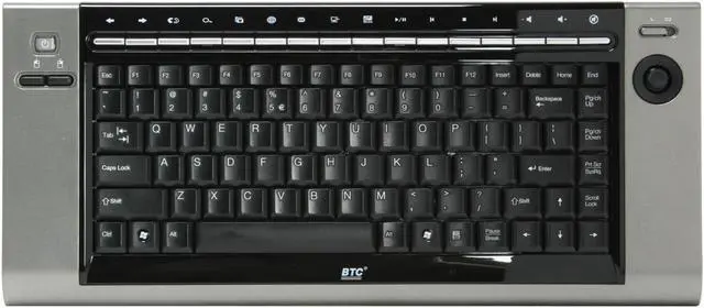 Alt view image 2 of 5 - BTC 9049URF III 2-Tone 87 Normal Keys 16 Function Keys 2.4 GHz RF Mini Inter-Media Wireless Keyboard with Pointing Device - OEM