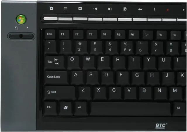 Alt view image 3 of 8 - BTC 9039URF III 86 Normal Keys 16 Function Keys 2.4GHz Wireless Mini Media Control Keyboard