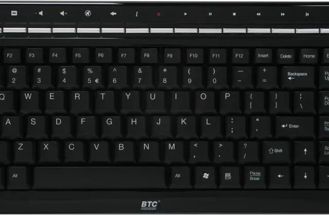 Alt view image 4 of 8 - BTC 9039URF III 86 Normal Keys 16 Function Keys 2.4GHz Wireless Mini Media Control Keyboard