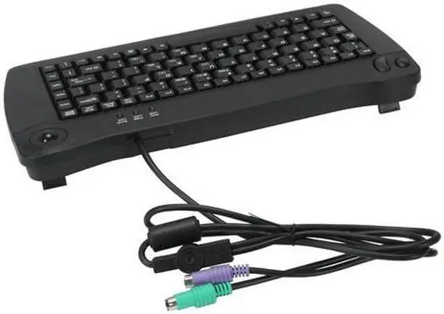 Alt view image 3 of 4 - SolidTek KB-5010BP Black PS/2 88 keys Mini Keyboard with track ball built in as mouse, ACK-5010P Trackball resolution - 200DPI