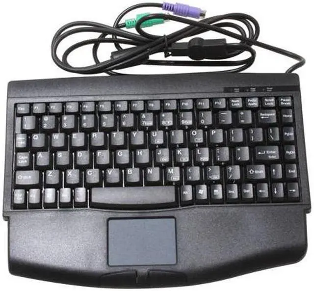 Alt view image 2 of 3 - SolidTek ACK-540 KB-540BP5 Black 89 Normal Keys PS/2 Wired Mini Keyboard with TouchPad