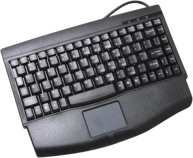 Main image of SolidTek KB-540BU Black USB Wired Mini Keyboard with TouchPad