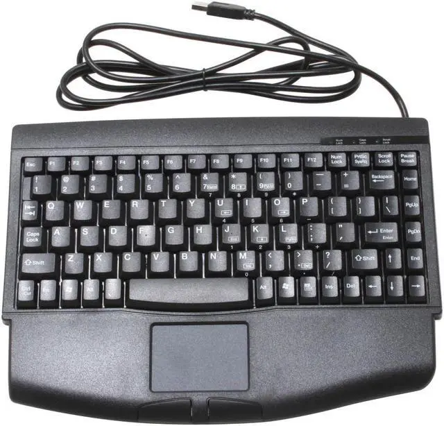 Alt view image 2 of 3 - SolidTek KB-540BU Black USB Wired Mini Keyboard with TouchPad